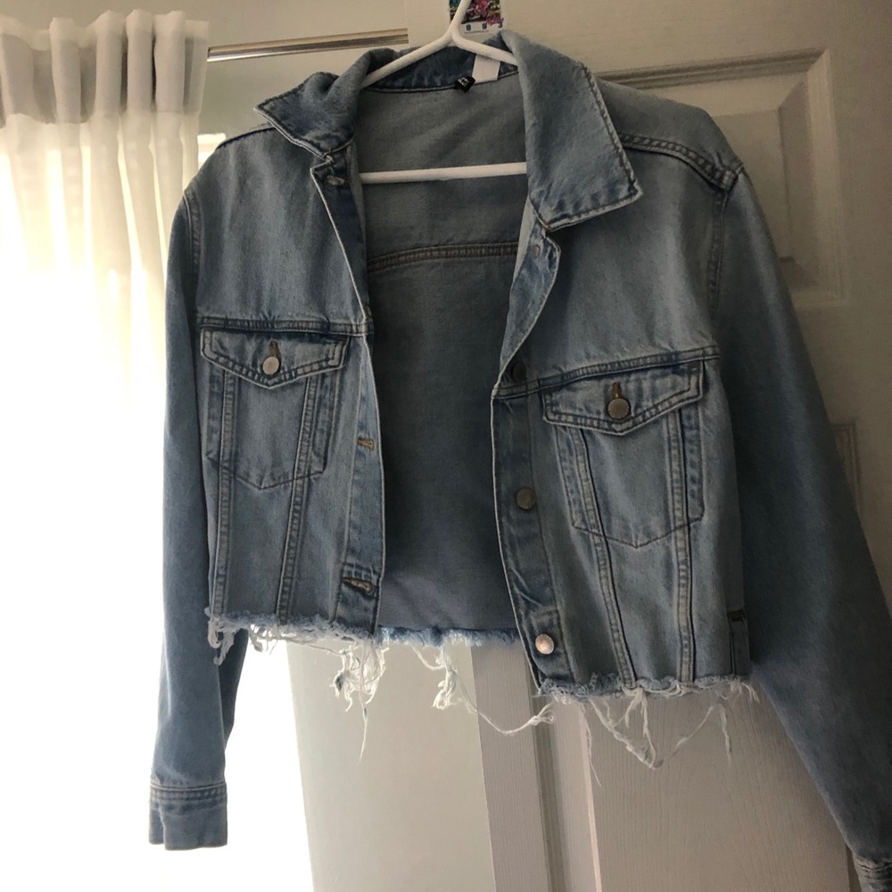 Cropped jean jacket